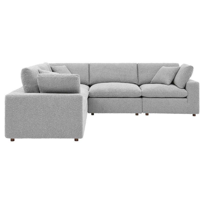 Commix Down Filled Overstuffed Boucle 5-Piece Sectional Sofa image number 2