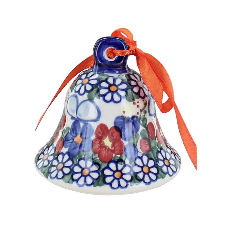 Blue Rose Polish Pottery Garden of Eden Medium Bell