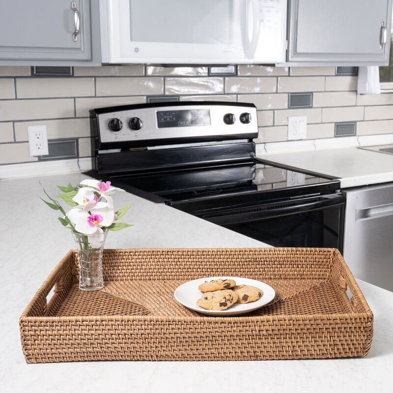 Saboga Home&trade; Rectangular Tray With Cutout Handles image number 2
