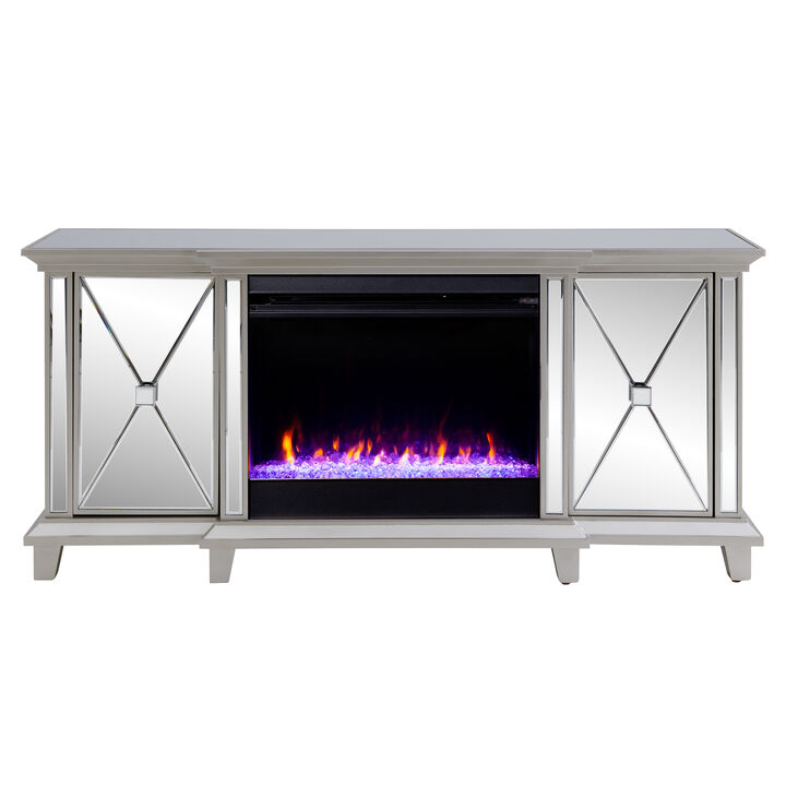 Kandel Mirrored Color Changing Fireplace