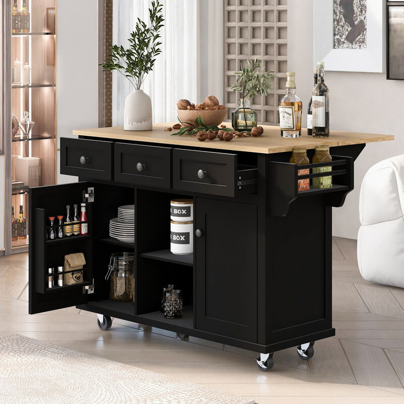 ELEMENT ACE Kitchen Cart with Adjustable Storage Shelves image number 9