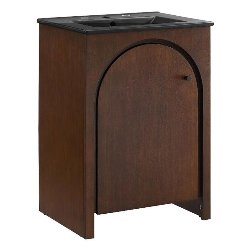 Modway Cheshire 70" TV Stand Rustic Sliding Door Dining Room Cabinet Storage Buffet Table Sideboard image number 0