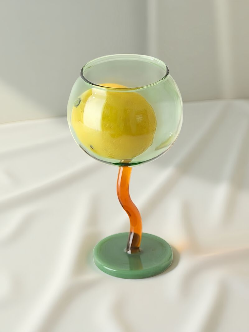 Handblown Bubble Wine Glass image number 0