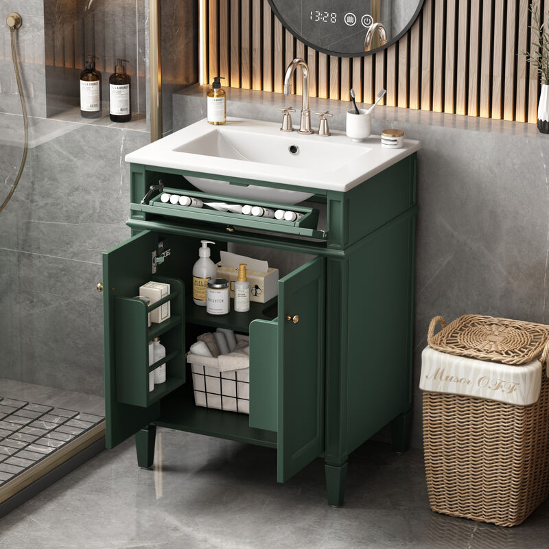 24" Bathroom Vanity with 2 Doors image number 3
