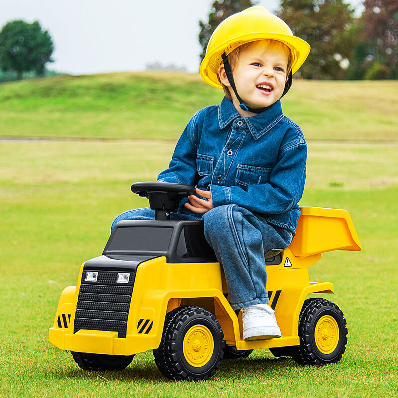 Licensed 6V Kids Construction Vehicle with Electric Drive and One Button Start image number 1