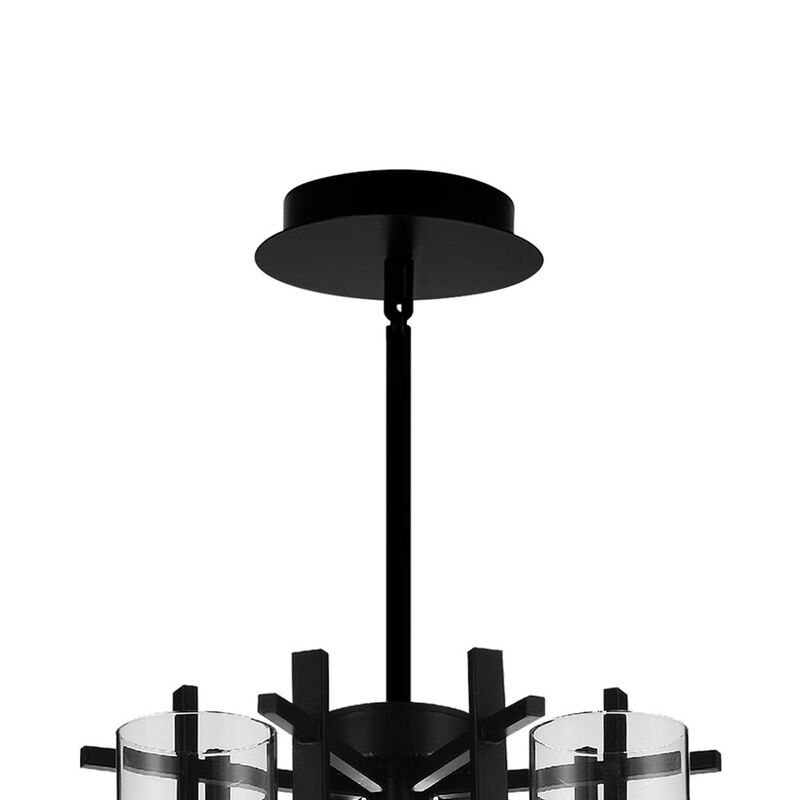 Sierra 6 Light Up Chandelier With Black Finish
