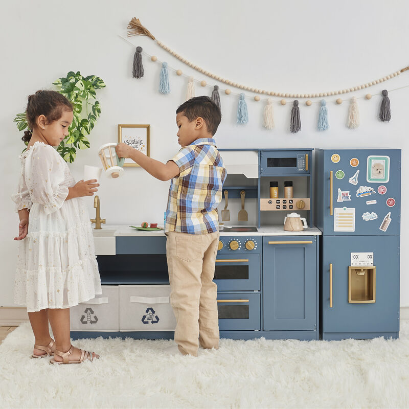 Little Chef Atlanta Modular Play Kitchen, Blue/Gold image number 8