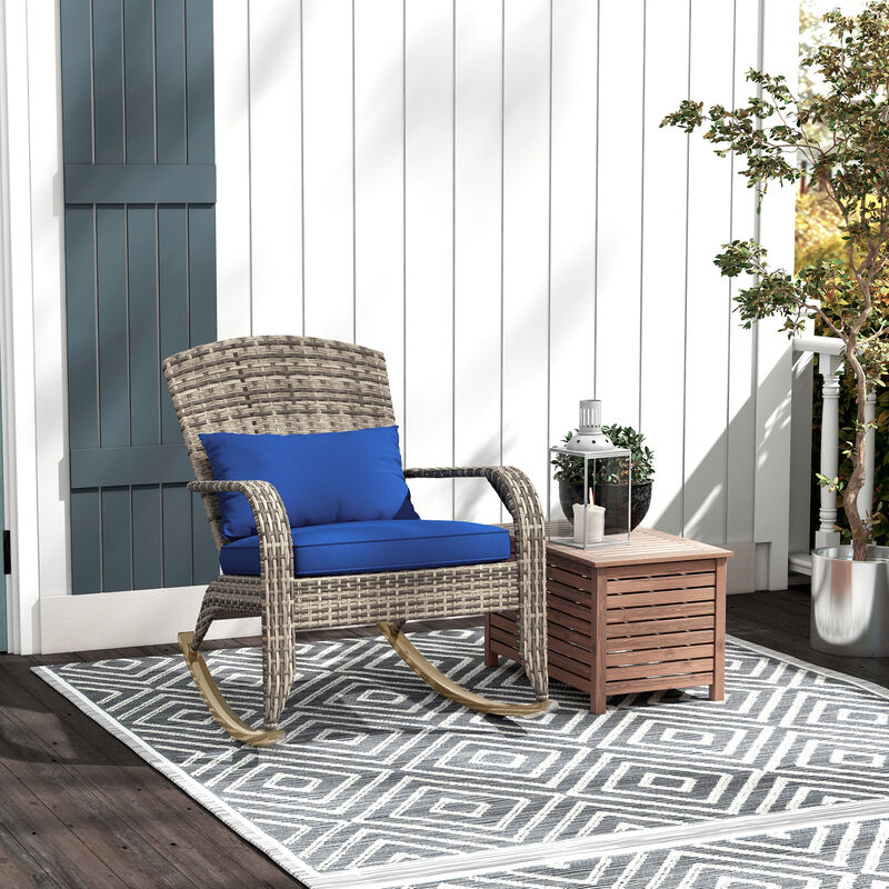 Hivvago Patio Wicker Adirondack Chair image number 1