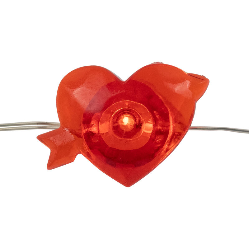 20-Count Valentine's Day Heart and Arrow LED Fairy Lights  6.25ft  Copper Wire image number 5