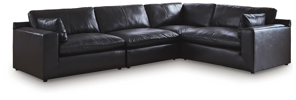 Emilia 4-Piece Leather Modular Sectional