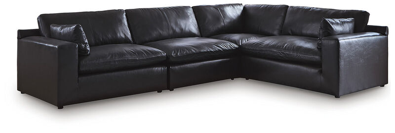 Emilia 4-Piece Leather Modular Sectional image number 0