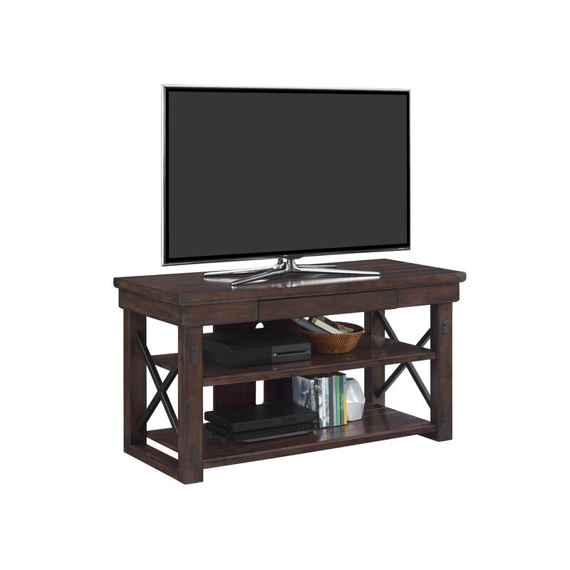 Ameriwood Home Wildwood Wood Veneer TV Stand for TVs up to 50", Espresso