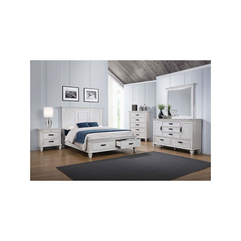 Coaster Co. of America Franco 5-drawer Dresser Distressed White image number 2