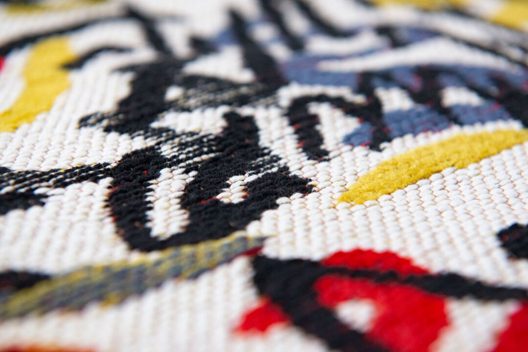 HomeRoots Abstract Non Skid Area Rug
