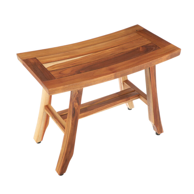 EcoDecors EarthyTeak Satori 24" Teak Shower Bench