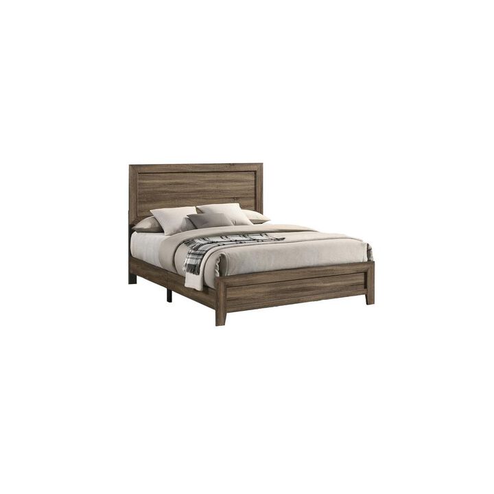 Best Quality Furniture Donna Dark Walnut Queen Bed (Panel)