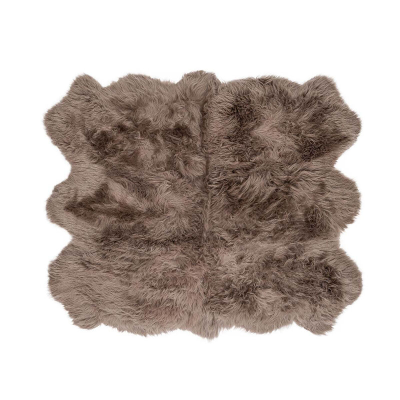 Genuine Sheepskin Rug "Sexto" (4' 9'' x 5' 11'') &ndash; Soft & Fluffy Six Pelt Lambskin Rug - Made in Argentina