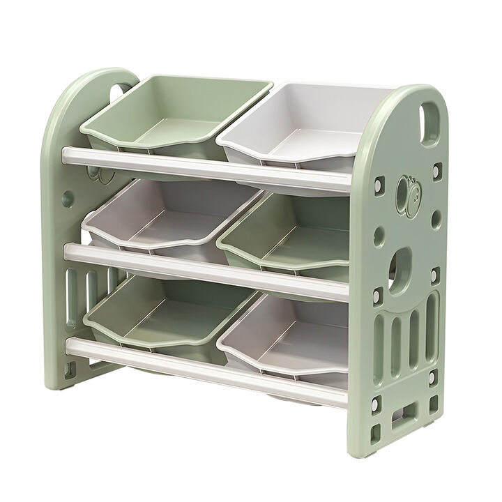 Streamdale Colorful Kids Toy Box with 6 Bins