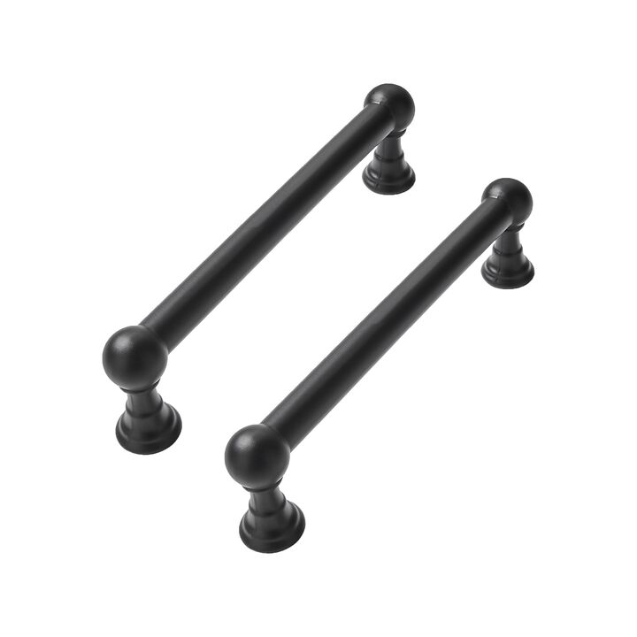 CABDM 2 Pack 3-3/4 Inch Solid Kitchen Cabinet Handles Matte Black Heavy Duty Cabinet Pulls Drawer Pulls Cabinet Hardware Kitchen