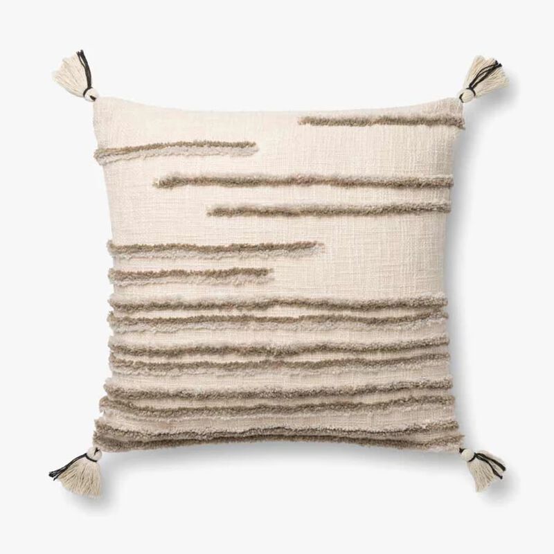 P0832 Natural/Stone 22"x22" Down Pillow