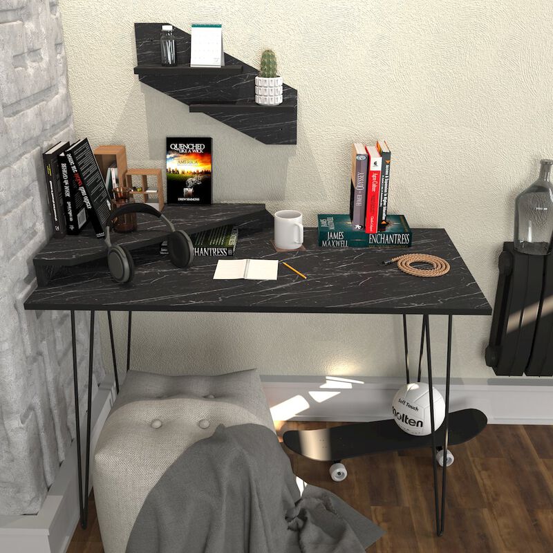 Decorotika Desalvo Computer Desk - Bendire & Black