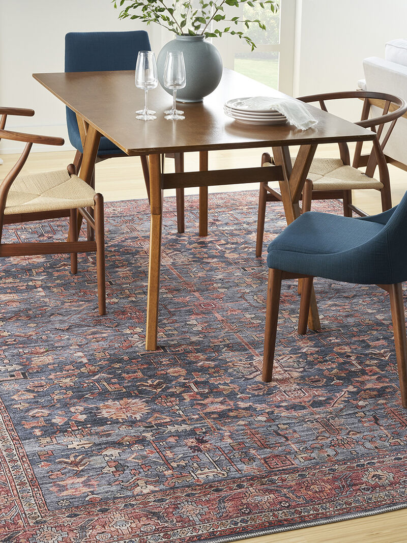 Grand Washables GRW02 Navy/Brown 9'2" x 12' Rug