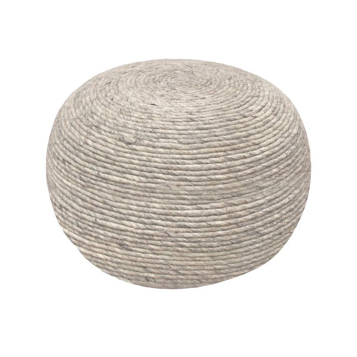 Modern Ellis Pouf in Wool