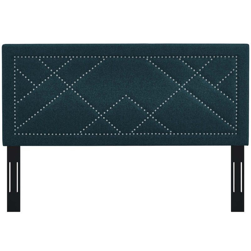 Modway - Reese Nailhead Full / Queen Upholstered Linen Fabric Headboard image number 3