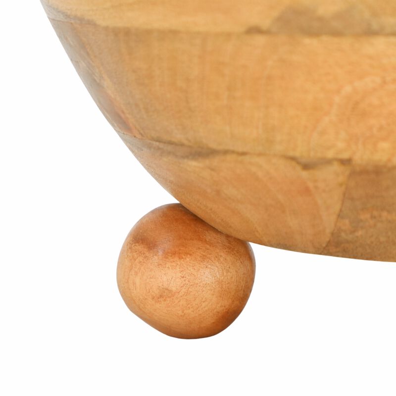 12" Bowl With Ball Feet, Nat image number 3