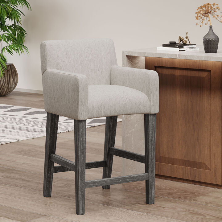 Merax Upholstered Counter Stools  Dining Chairs