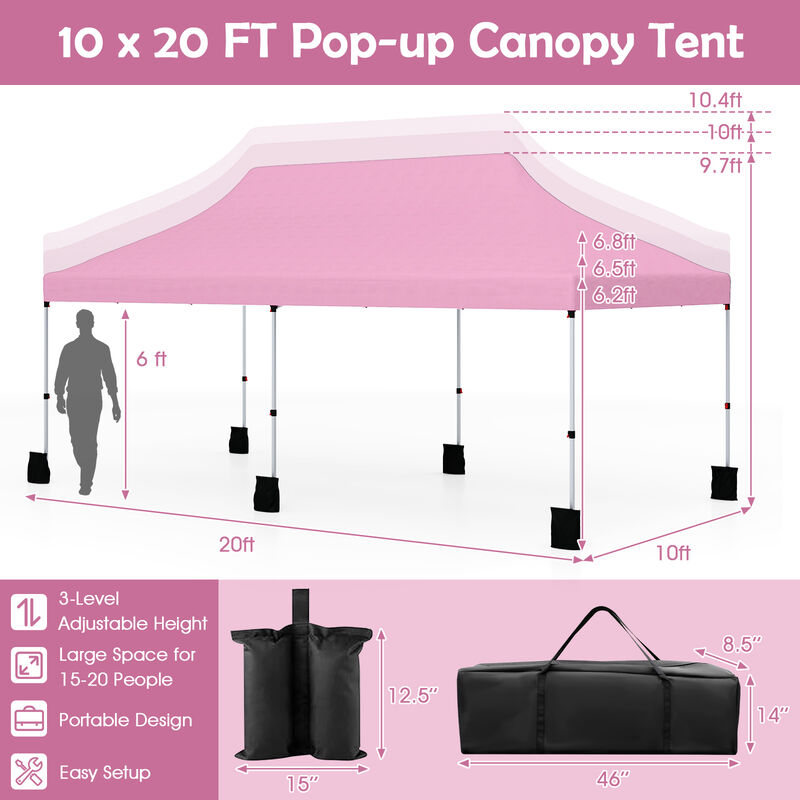 Foldable Pop-Up Gazebo Tent &ndash; Portable Outdoor Shelter with Carry Bag