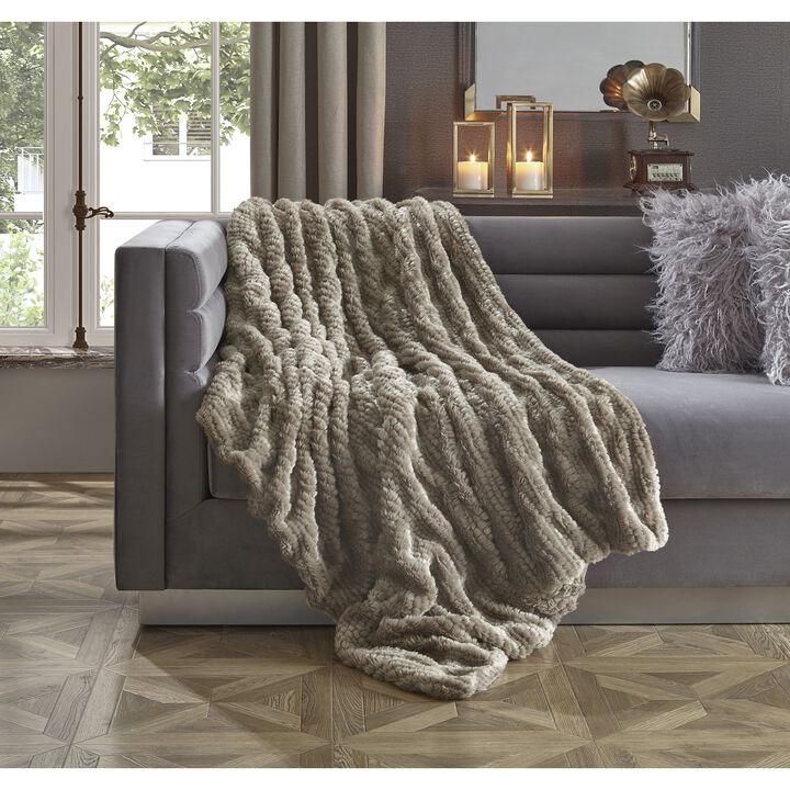 Inspired Home Baron Knit Throw 50"x60"