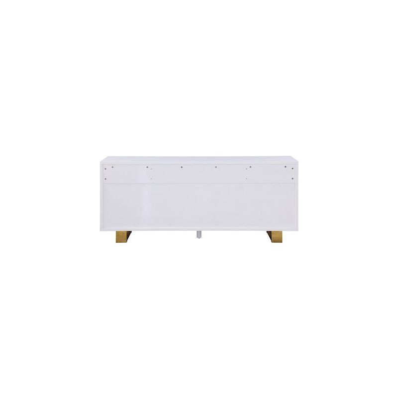 Meridian Furniture Excel White Lacquer Sideboard/Buffet