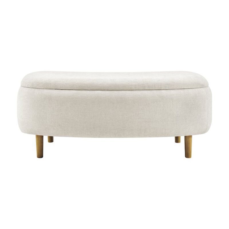 Leony Chenille Storage Bench