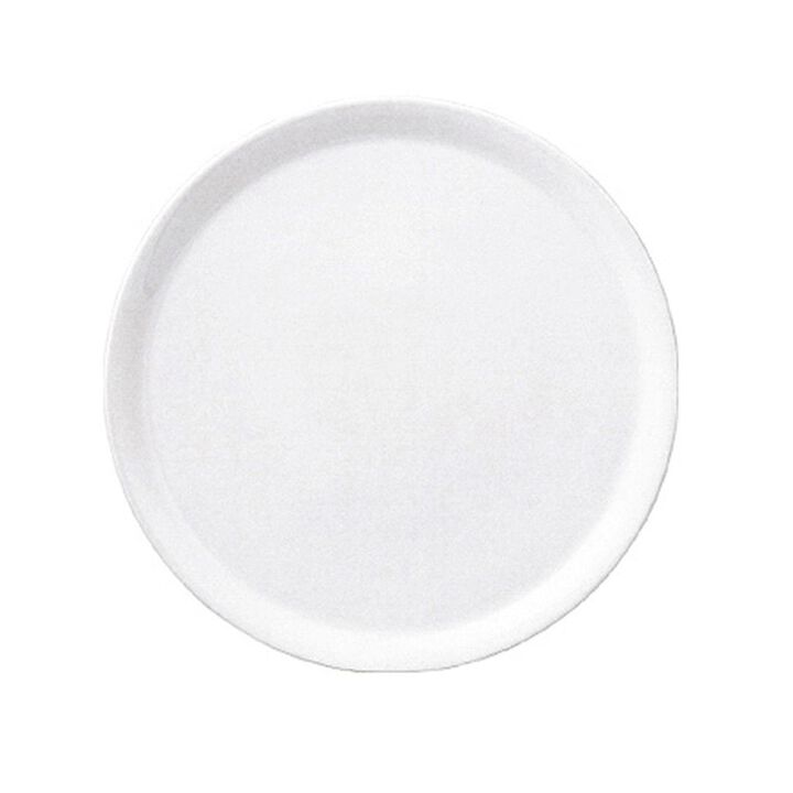 Porcelain Delta dia.12.5" Round White Porcelain Plate (Set of 2)