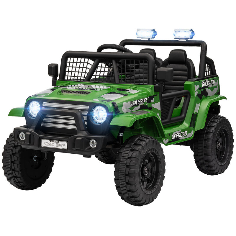 BreeBe 12V Ride on Car, Ride on Truck w/ Remote, 4 Suspension Wheels, 3 MPH Max Speed, Music, Horn & Lights image number 0