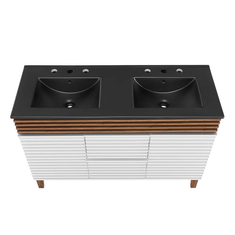 Render 48" Double Sink Bathroom Vanity image number 5
