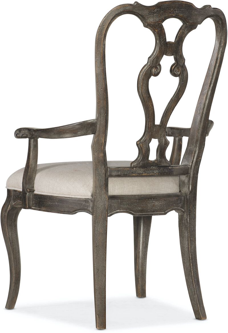 Traditions Wood Back Arm Chair