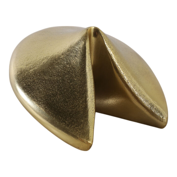 5" Metal Fortune Cookie, Gold