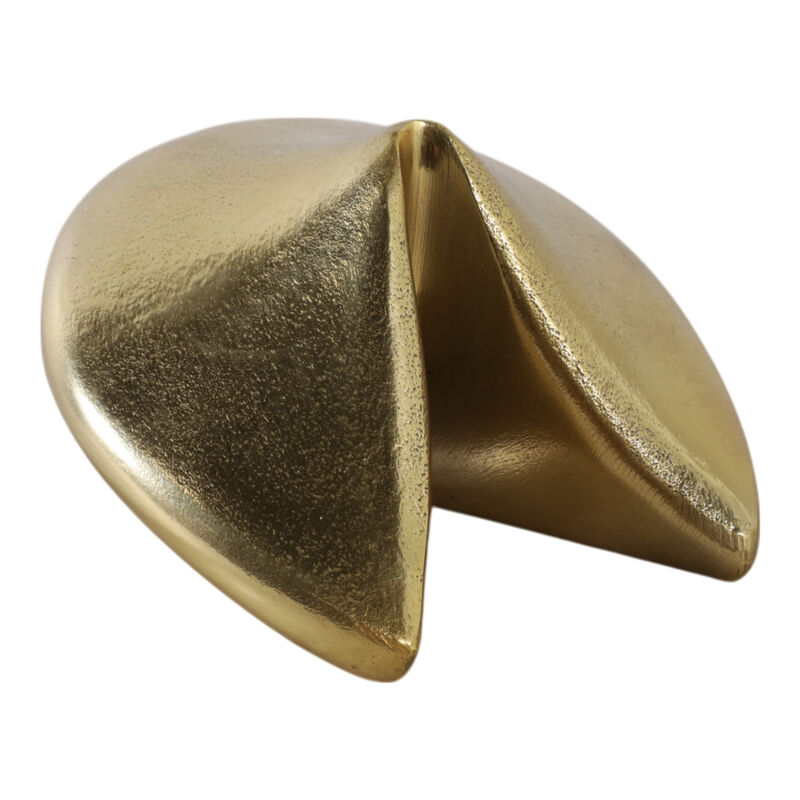 5" Metal Fortune Cookie, Gold image number 1