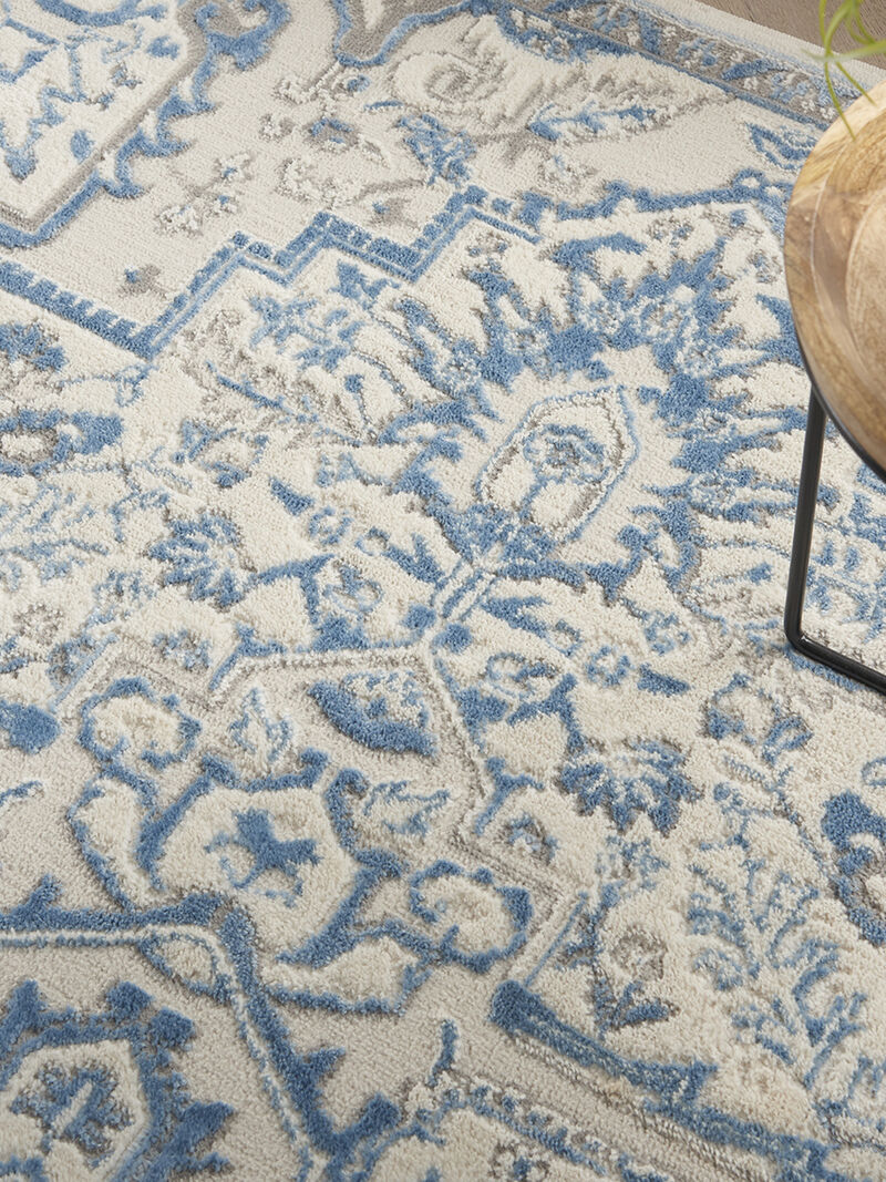 Elation ETN10 Ivory/Blue 4' x 6' Rug