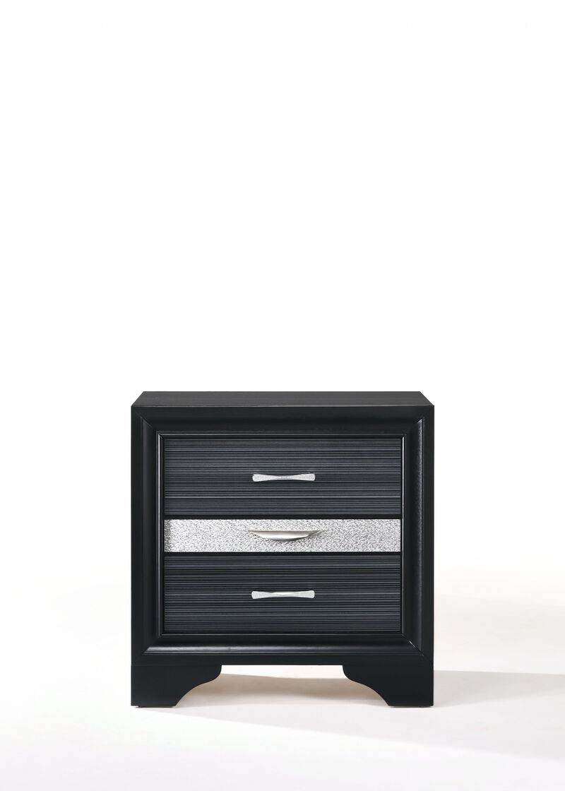 3-Drawer Nightstand with Solid Wood Top and Ample Storage