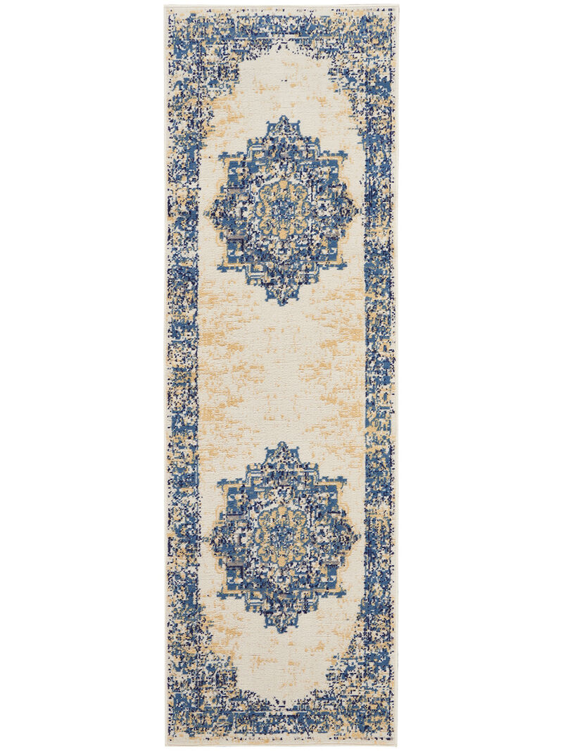 Grafix GRF14 White 2'3" x 12' Rug