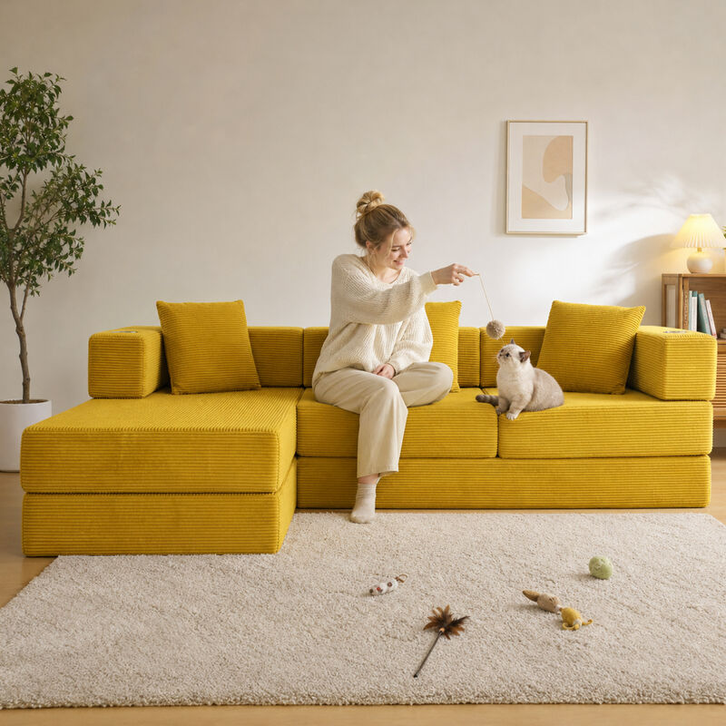 Mernri 108'' Modular Sectional Sleeper Sofa image number 7