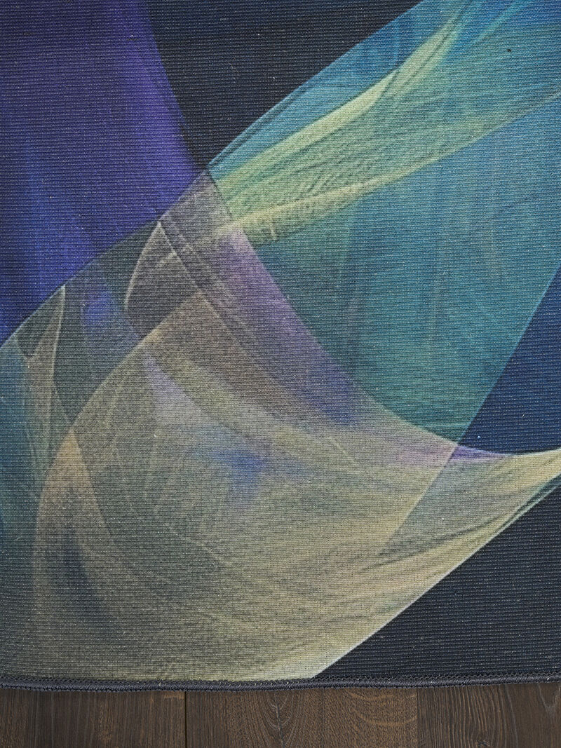 Nourison Washables NWB16 Turquoise/Multicolor 9'2" x 12' Rug