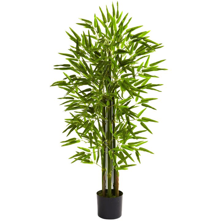 Hivvago 4 Feet Bamboo Tree UV Resistant (Indoor/Outdoor)