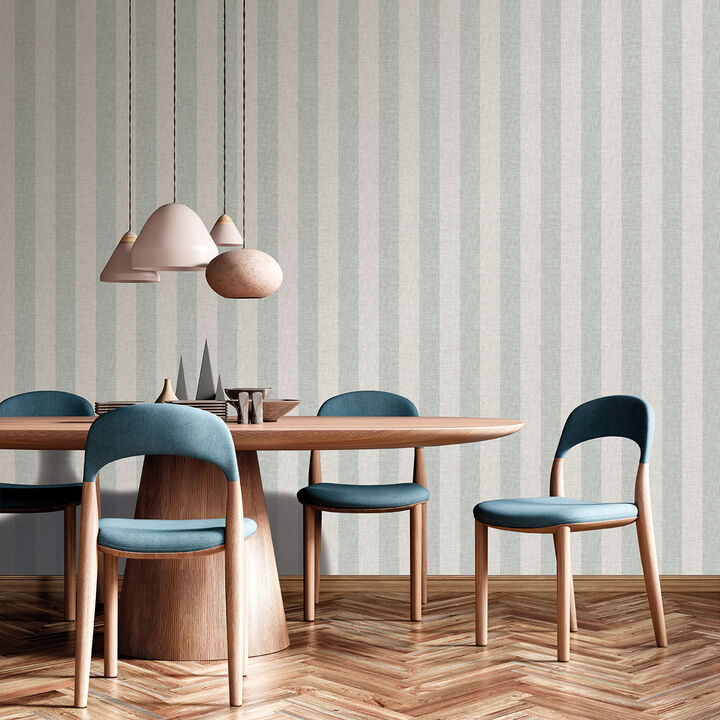 Antibes Linen Stripes Wallpaper