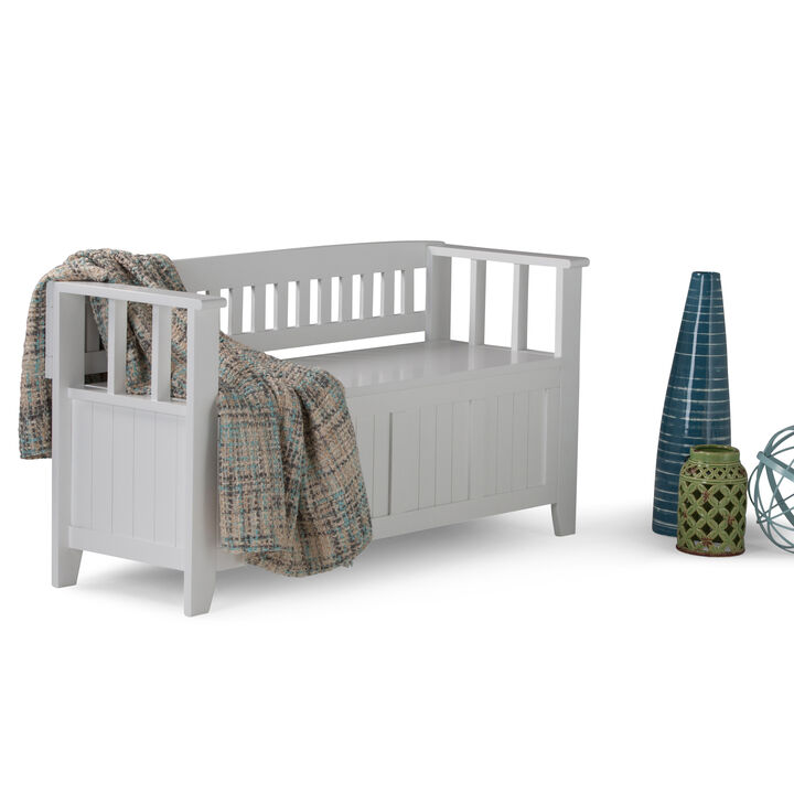 Simpli Home Acadian Entryway Storage Bench