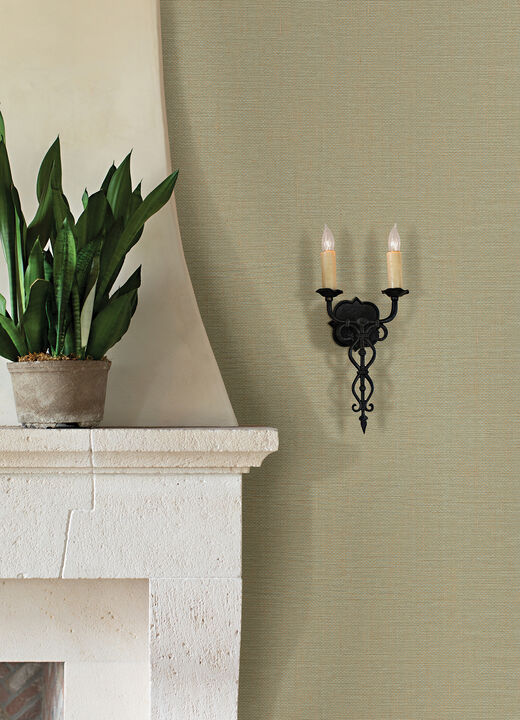 Yanyu Sage Paper Weave Grasscloth Wallpaper (Set of 2)