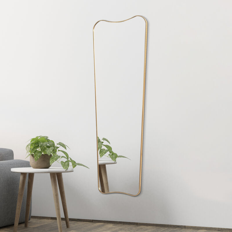 Alfie Large Rectangular Metal Framed Wall Mounted Full-Length Mirror